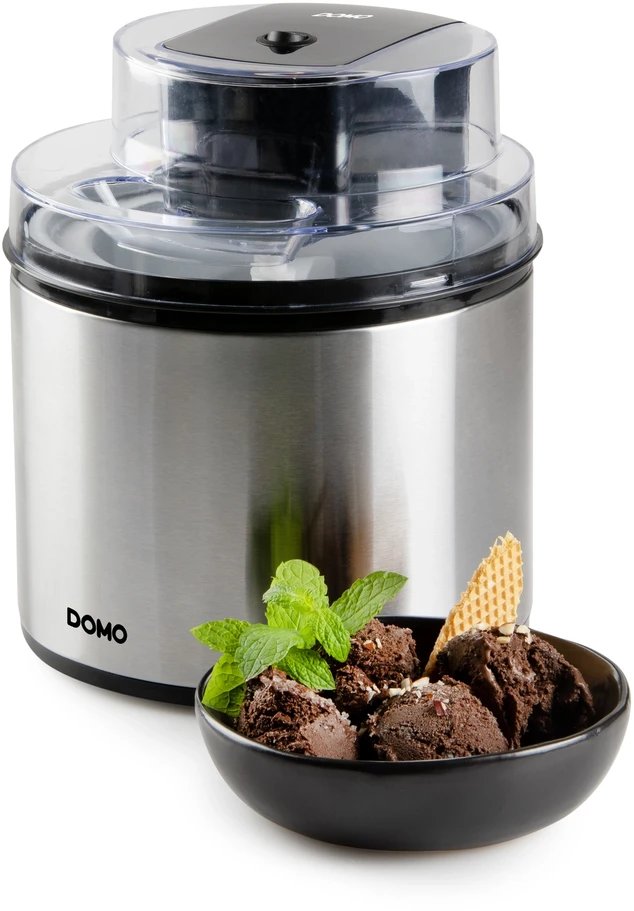 Domo ledų gaminimo aparatas GelaTwist 2L ledų gaminimo aparatas, nerūdijantis plienas (DO9302I)