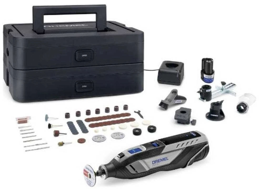 Daugiafunkcis įrankis Dremel 8250-5/65 Platinum, su 5 antgaliais ir 65 priedais