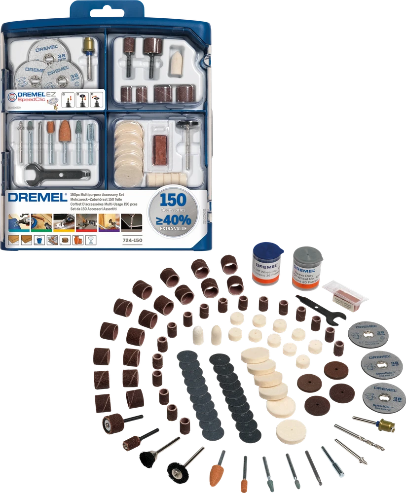 Dremel daugiafunkcinių priedų rinkinys 150 vnt.