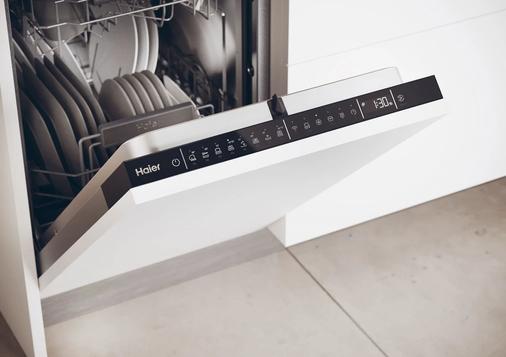 DTV Haier SXI1C3BF2BT-01 I-PRO SHINE SERIES 4 built-in indaplovė, 11 place settings, 45 cm wide