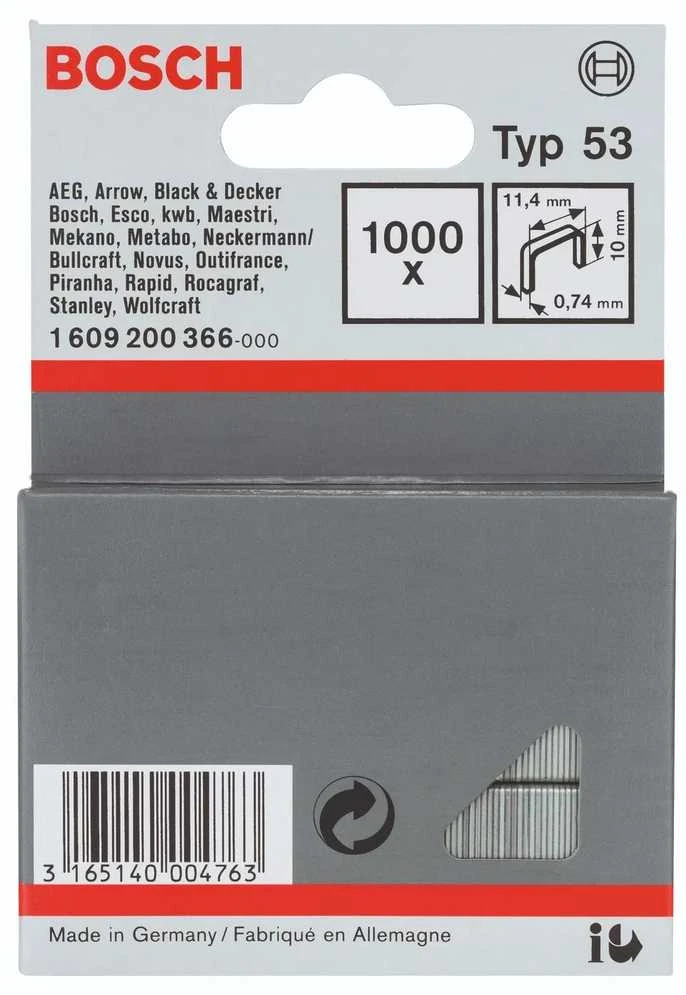 Bosch Apkabėlės, tipas 53 11,4x10 mm, 1000 vnt.