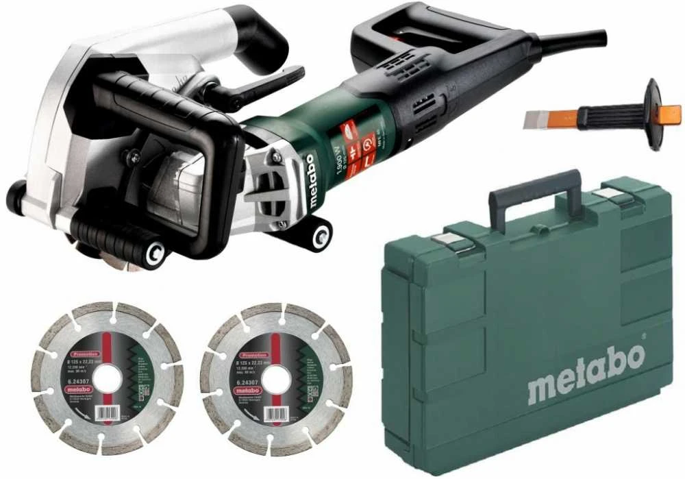 Mūro freza MFE 40 + 2 x Ø125 mm deimantiniai pjovimo diskai, Metabo