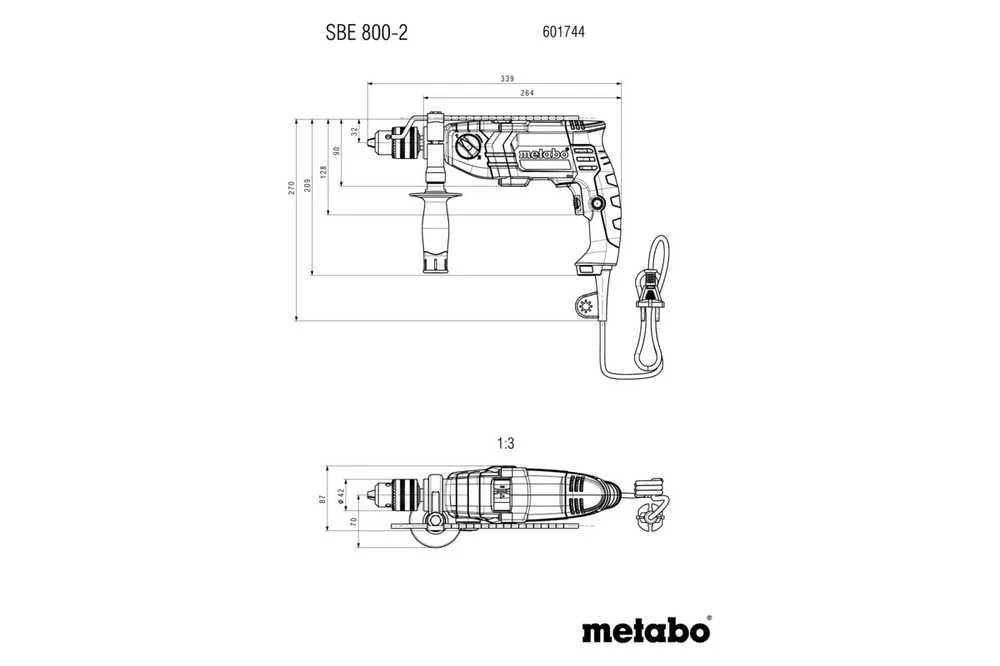 In Win METABO WIERTARKA UD. SBE 800 UCHWYT ZĘBATY WALIZKA