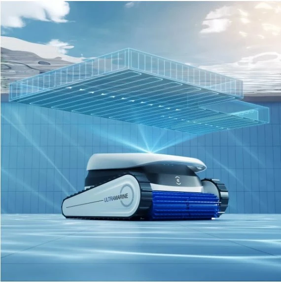 Ecovacs ULTRAMARINE P1 | Robotas baseino valytuvas | Veikimo laikas (maks.) 180 min. | Šlapias valymas | Ličio jonų | 4600 mAh | Baltas/Mėlyna