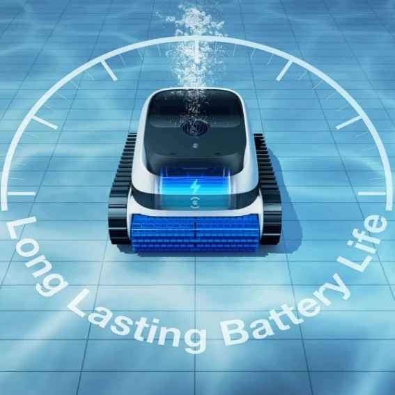 Ecovacs ULTRAMARINE P1 | Robotas baseino valytuvas | Veikimo laikas (maks.) 180 min. | Šlapias valymas | Ličio jonų | 4600 mAh | Baltas/Mėlyna