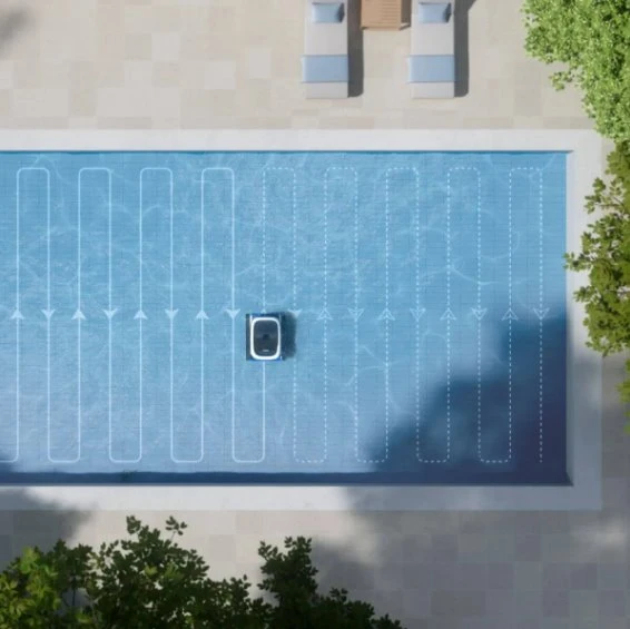 Ecovacs ULTRAMARINE P1 | Robotas baseino valytuvas | Veikimo laikas (maks.) 180 min. | Šlapias valymas | Ličio jonų | 4600 mAh | Baltas/Mėlyna