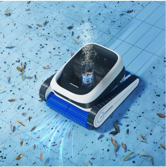 Ecovacs ULTRAMARINE P1 | Robotas baseino valytuvas | Veikimo laikas (maks.) 180 min. | Šlapias valymas | Ličio jonų | 4600 mAh | Baltas/Mėlyna