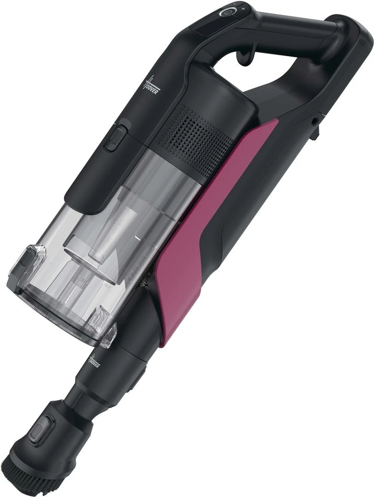 „Hoover“ dulkių siurblys | HF610HX 011 | Belaidis veikimas | Rankinis siurblis | 650 W | 21,6 V | Veikimo laikas (maks.) 100 min. | Rausvai raudona