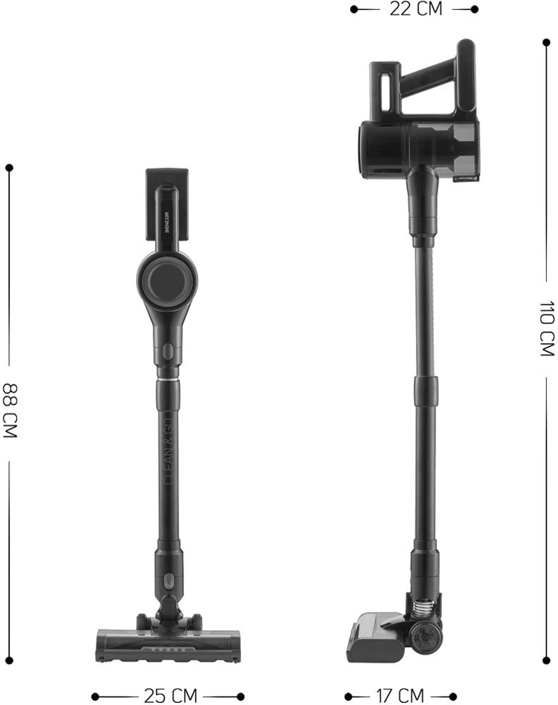 Dulkių siurblys vertikalus Sencor SVC 7221BK