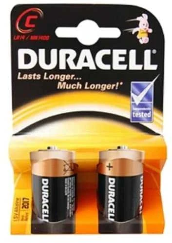 Duracell C tipo šarminės baterijos, 2 vnt. pakuotė