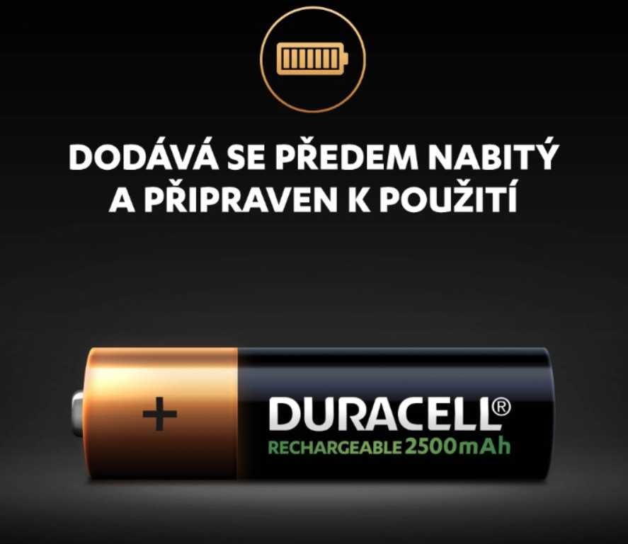Duracell Rechargeable rechargeable battery, 2500mAh, 2 pcs (AA)