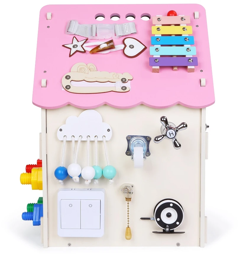 2Kids Toys 2Kids Žaislai Veiklos lenta Namelis rožinis