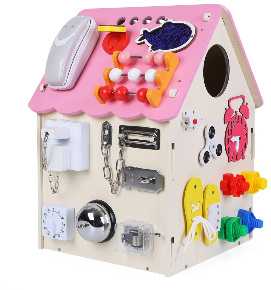 2Kids Toys 2Kids Žaislai Veiklos lenta Namelis rožinis