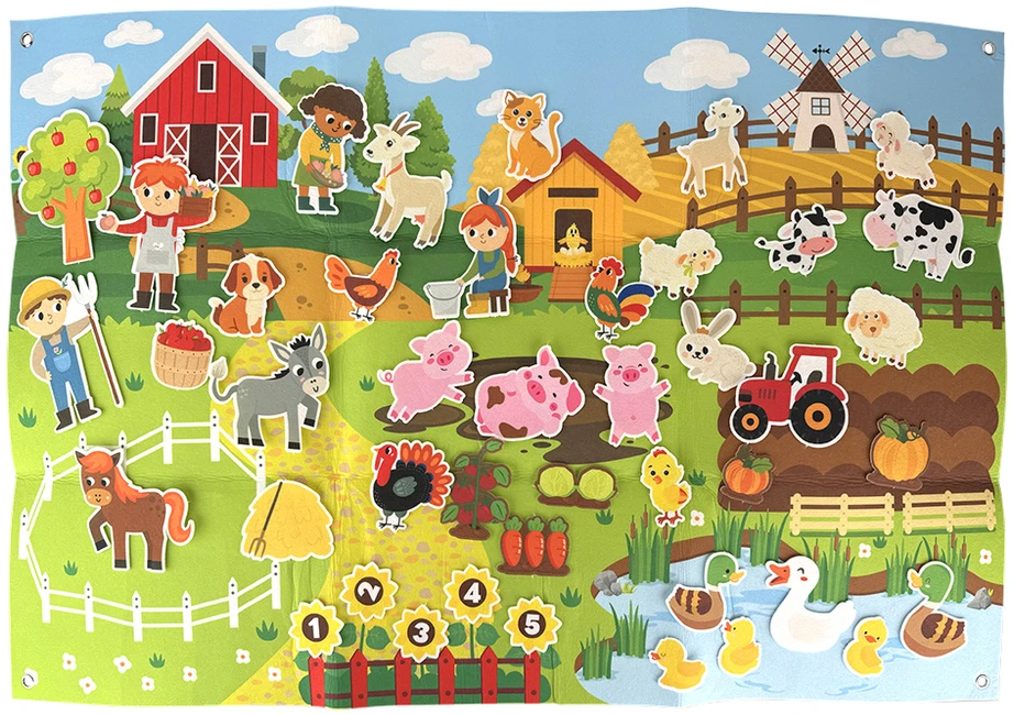 Dve Deti 2Kids Toys interaktyvi sienelė žaidimams: Ūkis