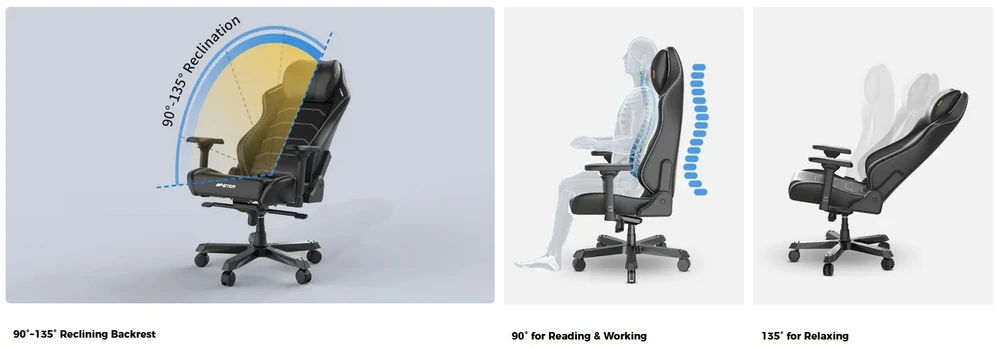 DXRacer Master, dark pilka, fabric