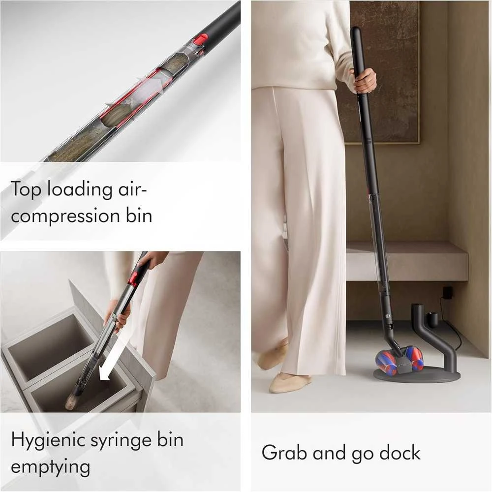 Kompaktiškiausias dulkių siurblys Dyson PencilVac Fluffycones