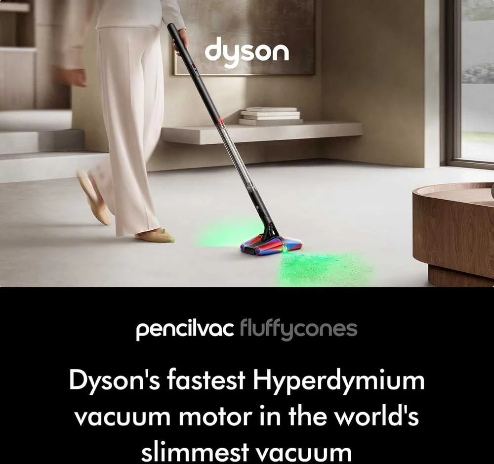 Kompaktiškiausias dulkių siurblys Dyson PencilVac Fluffycones