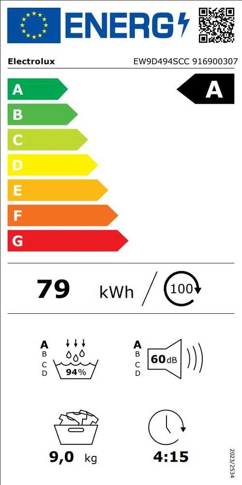Džiovyklė Electrolux EW9D494SCC