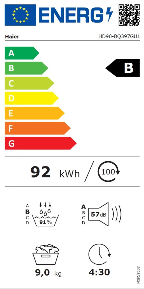 Džiovyklė Haier HD90-BQ397GU1-S