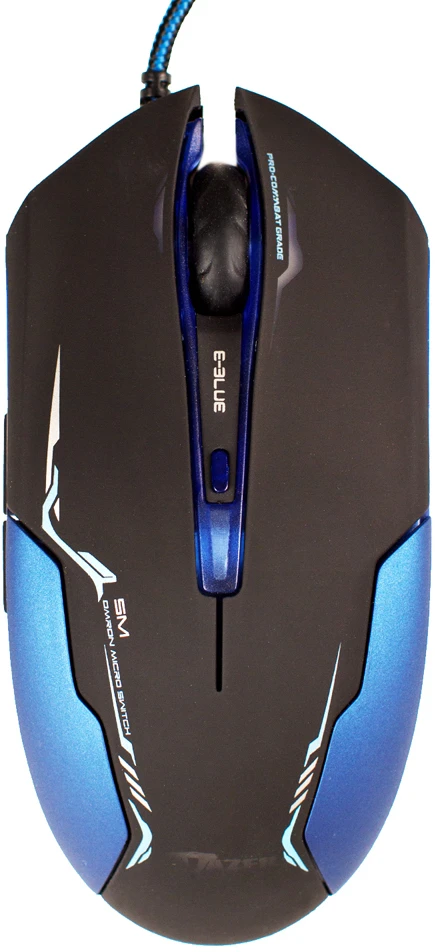 E-Blue E-Mėlyna E-mėlynas Auroza Pelė su laidu, juoda, 3500DPI