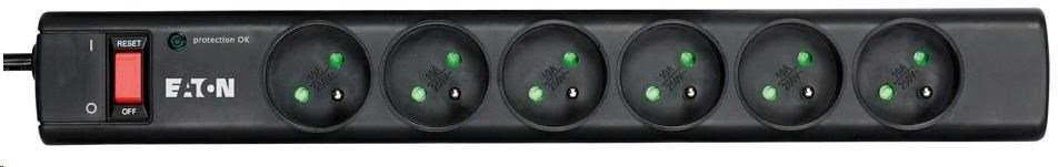 Eaton PS6F viršįtampių ribotuvas 6 AC išvestis(ys / čių) 220 - 250 V Juoda, Balta 1 m