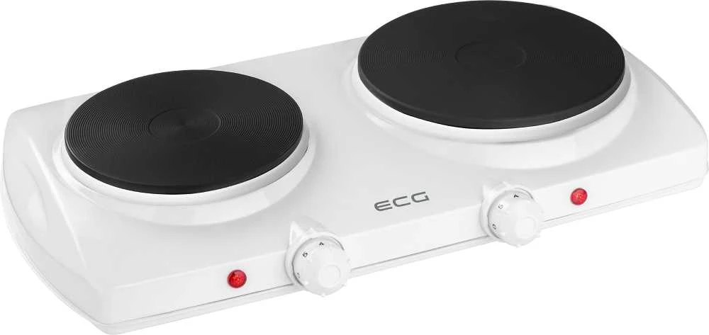 Stalinė elektrinė viryklė ECG EV 2512 Baltas, baltos sp., 2 kaitv.