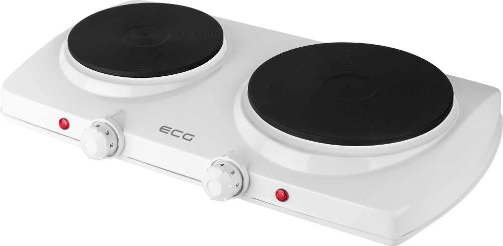Stalinė elektrinė viryklė ECG EV 2512 Baltas, baltos sp., 2 kaitv.