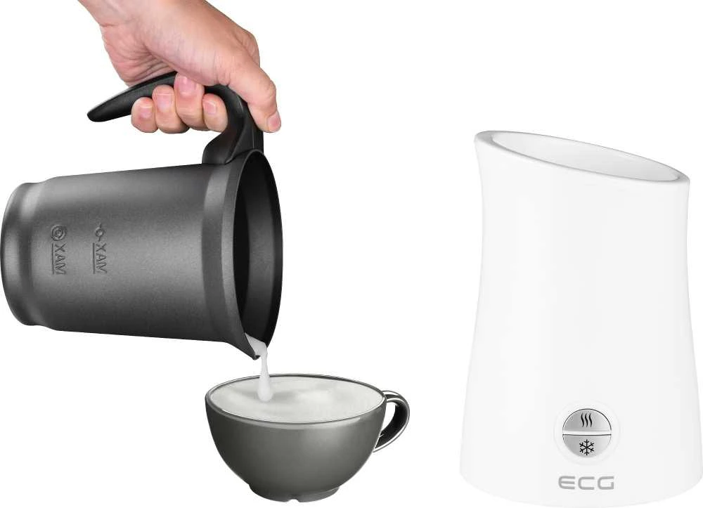 ECG NM 2255 Latte Art Baltas Pieno putotuvas, 3 automatiniai darbo režimai, Šildymo talpa: 300 ml / putojimui 150 ml