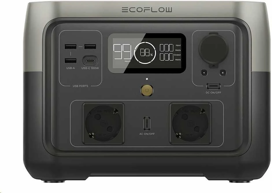 EcoFlow RIVER 2 Max nešiojamoji maitinimo stotis, 512Wh, 500W, X-Boost, EPS