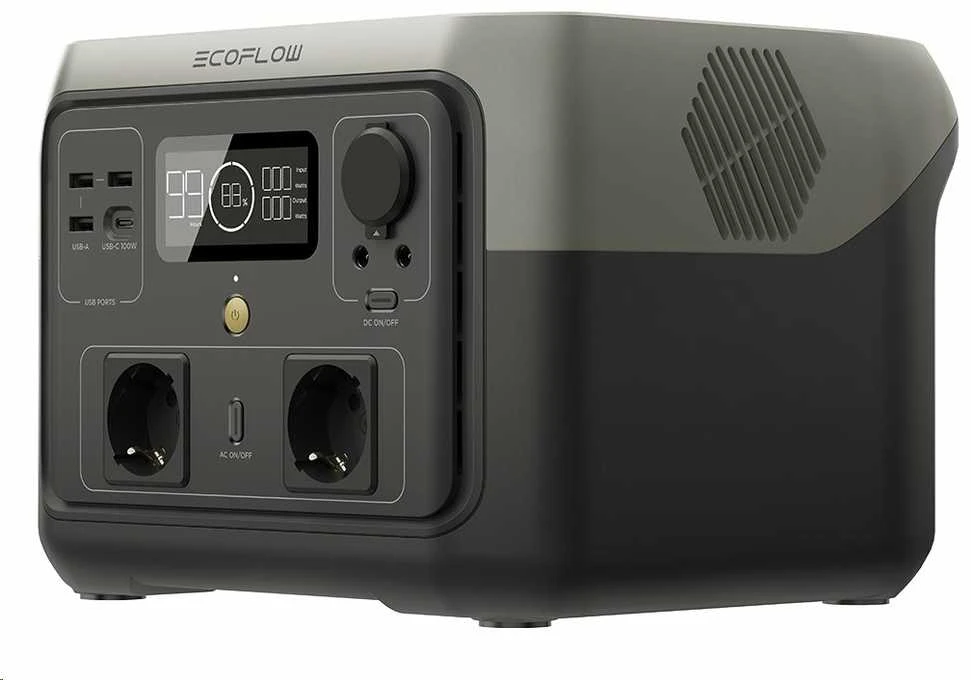 EcoFlow RIVER 2 Max nešiojamoji maitinimo stotis, 512Wh, 500W, X-Boost, EPS