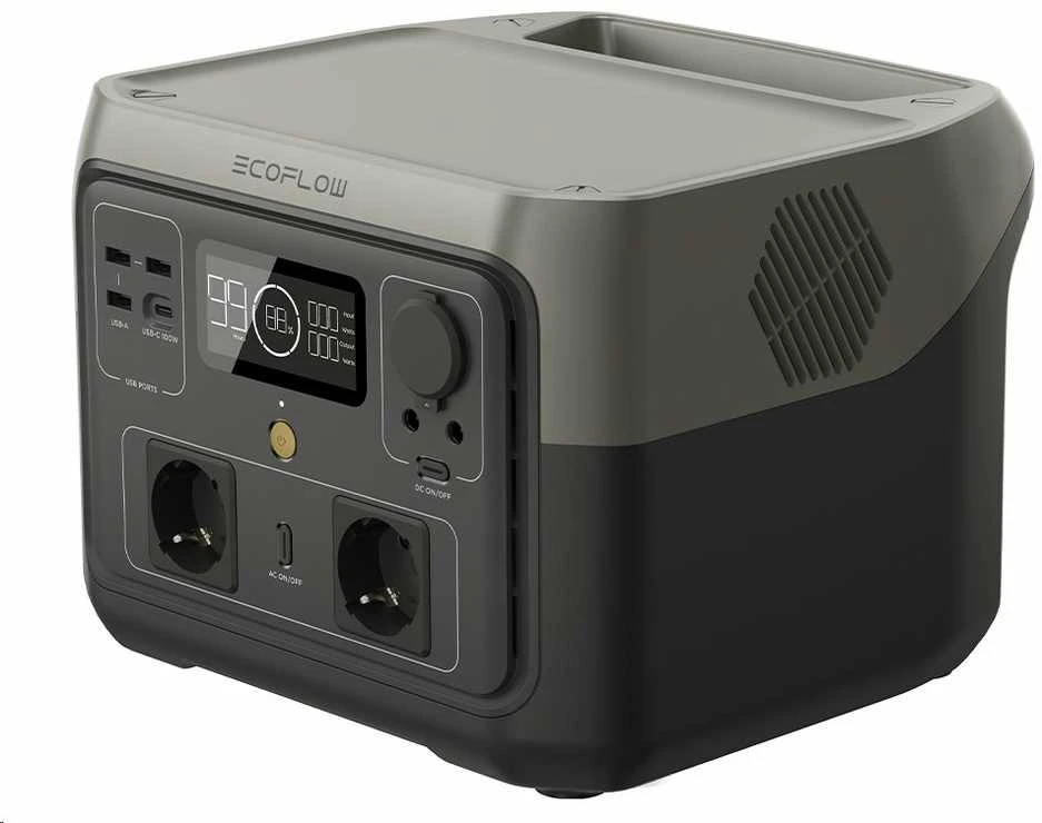 EcoFlow RIVER 2 Max nešiojamoji maitinimo stotis, 512Wh, 500W, X-Boost, EPS