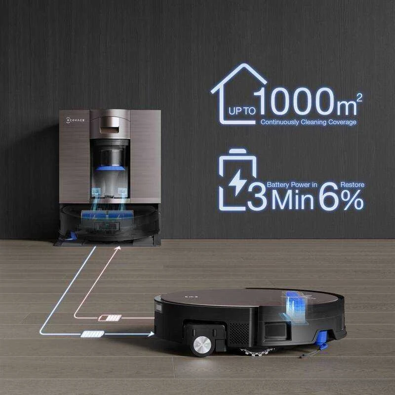 Dulkių siurblys - robotas Ecovacs DEEBOT X11 OmniCyclone, Juodas