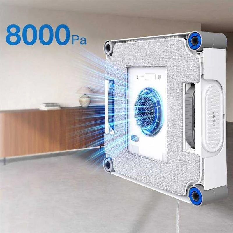 Langų valymo robotas Ecovacs WINBOT W2S, 8000 Pa, Baltas