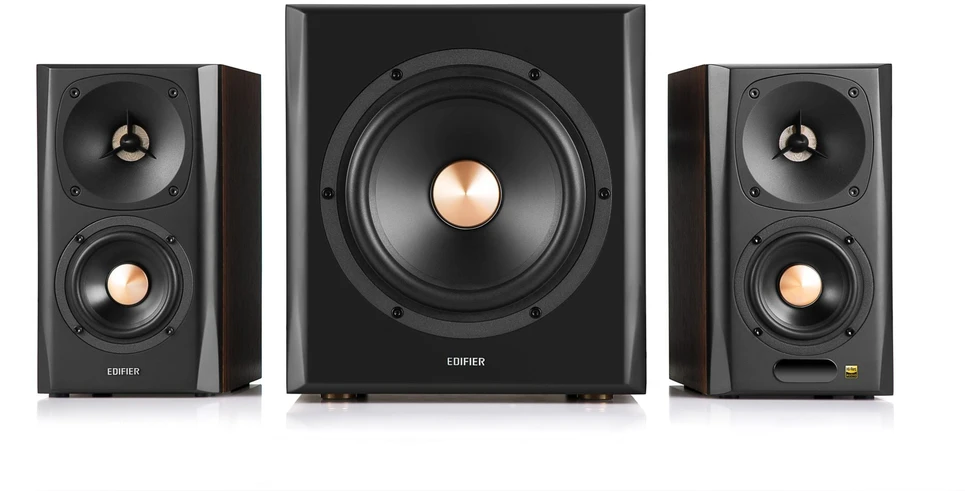 Kompiuterio kolonėlės Edifier S350DB 2.1, Rudos spalvos