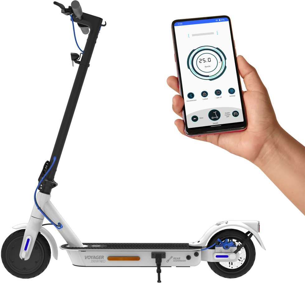 Elektrinis paspirtukas GoGEN VOYAGER NEO S601W, baltas, su programėle