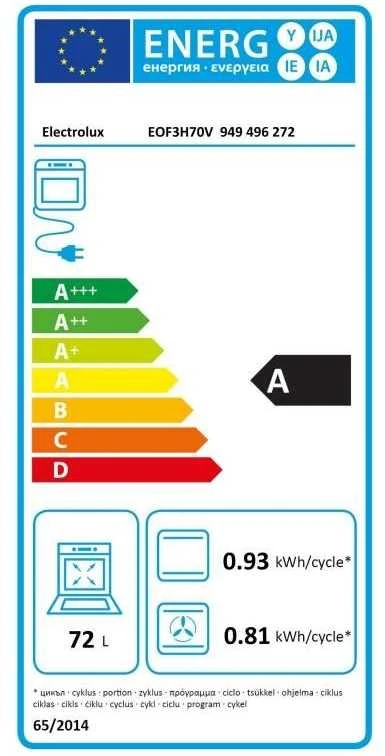Įmontuojama orkaitė, Electrolux, balta