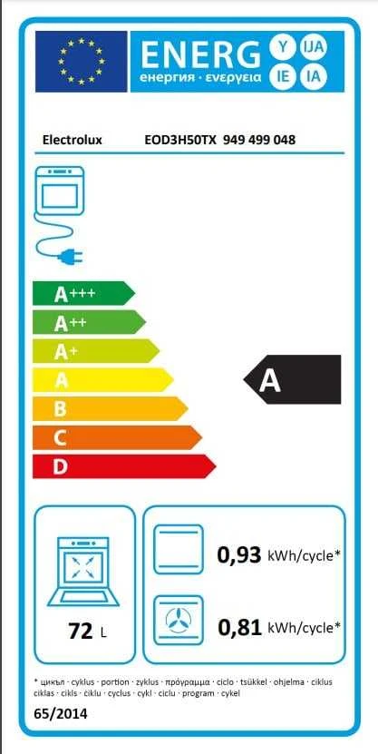 Ner plieno spalvos el.orkaitė Electrolux EOD3H50TX