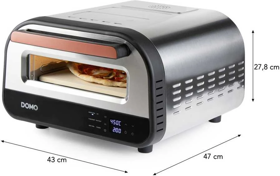 Piec do pizzy Domo DO9289PZ 1700 W sidabrinė