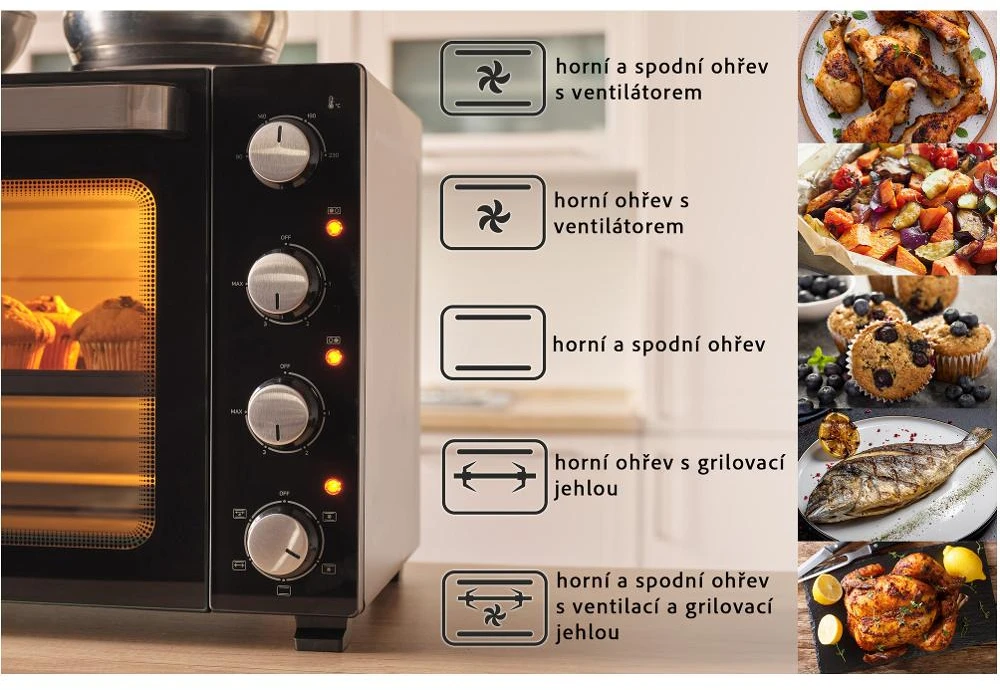 Elektrinė krosnelė Sencor SEO 4800BK mini orkaitė