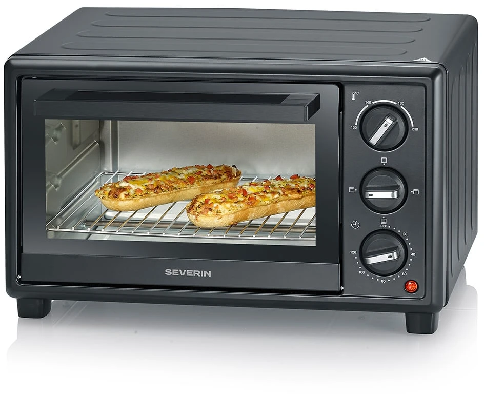 Elektrinė krosnelė Severin TO 2078 Mini piekarnik 20 l nerūdijantis plienas szczotkowana-juoda