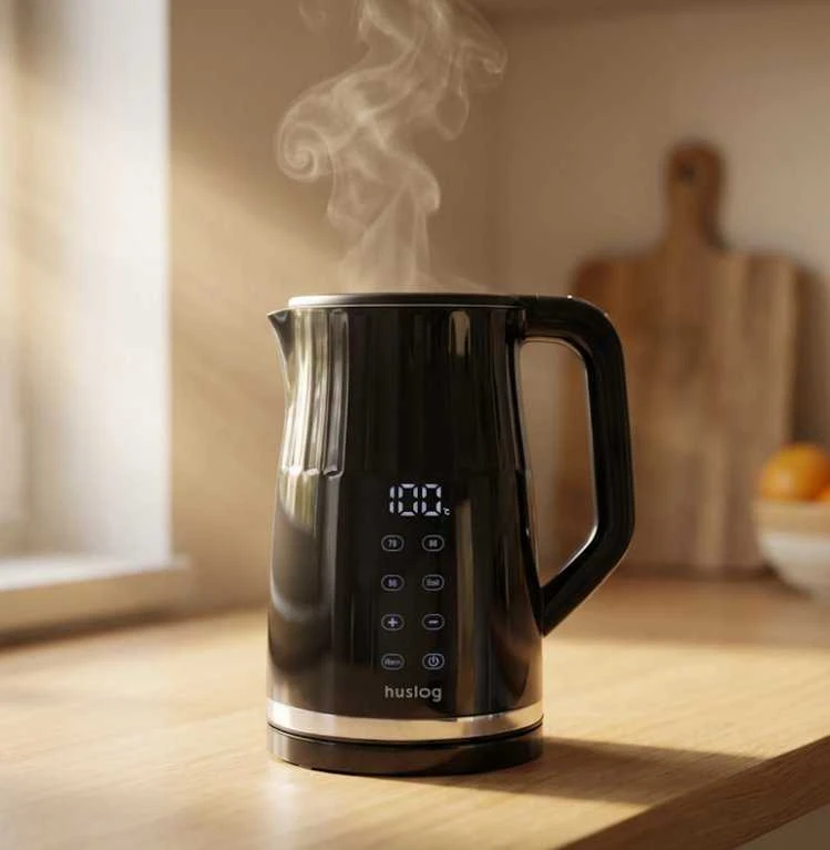 Virdulys Maestro mPTech Sp. su o.o. Huslog griovelių viryklė su jutikliniu skydeliu, juoda, 1,7 l, 2200 W