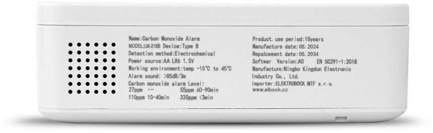 ELEKTROBOCK Autonomous CO detector LM-218B