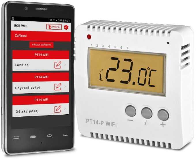 ELEKTROBOCK programuojamas Wi-Fi termostatas PT14-P WiFi