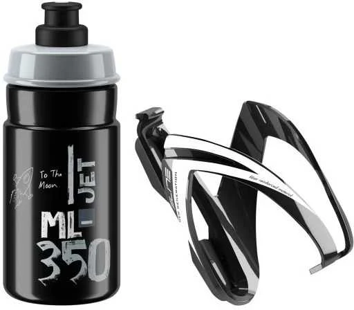 Gertuvė su laikikliu Elite Kit CEO JET juoda/balta 350 ml