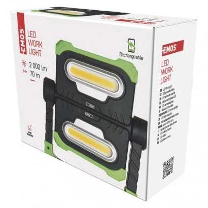 Emos Emos LED prožektorius P4536 2xCOB 2000 lm powerbank 8000 mAh juoda/žalia