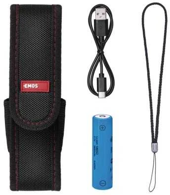 Žibintuvėlis, atsparus drėgmei IP65, ULTIBRIGHT 80, CREE LED, 600lm, įkraunamas 2600mA, EMOS