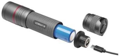 Žibintuvėlis, atsparus drėgmei IP65, ULTIBRIGHT 90, CREE LED, 1200lm, įkraunamas 5000mA, EMOS