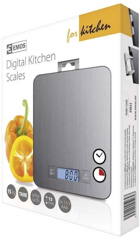 Virtuvinės svarstyklės Emos Digital kitchen scale EV023 sidabrinis