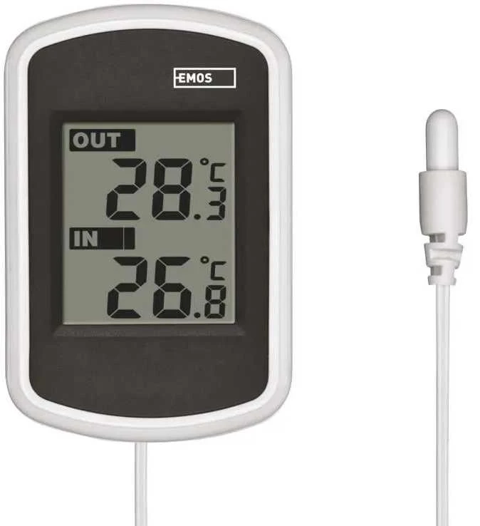 Emos elektroninis termometras išorinis vidinis LCD E0041