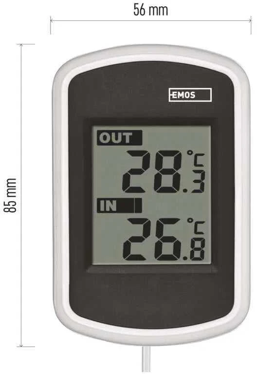 Emos elektroninis termometras išorinis vidinis LCD E0041